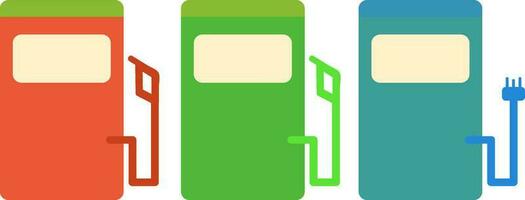 Flat illustration of a gas pump icon. vector
