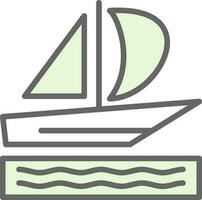 Silboat Vector Icon Design