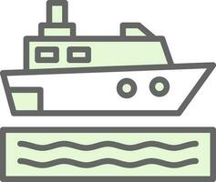 Cruise ship Vector Icon Design