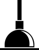 Toilet plunger in black and white color. vector