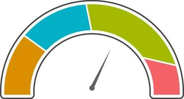 Illustration of speedometer. vector