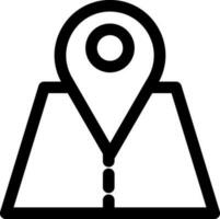 Line art Map navigation icon on white background. vector