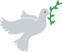 Sign of pigeon olive leaf icon. vector