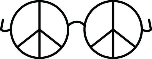 Peace icon with goggle style. vector