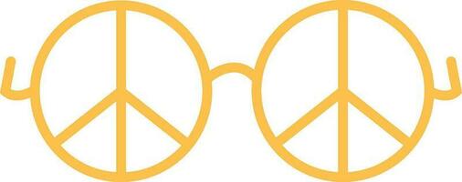 Peace icon with goggle style. vector