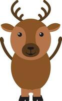 Cartoon character of reindeer. vector