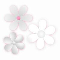 Paper cut flowers design on background. vector