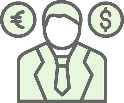 comerciante vector icono diseño