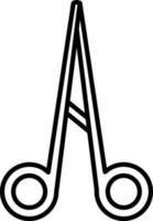 Forceps or Scissors icon in line art. vector