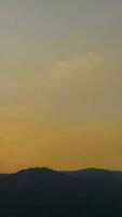 Twilight and dawn sky with cumulus cloud vertical time lapse in an evening. video