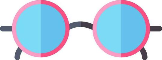 Goggles icon or symbol in blue and grey color. vector