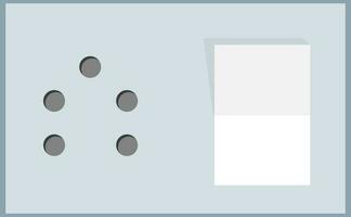 Electric outlet with socket and switch. vector