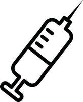 Illustration of Syringe icon in line art. vector