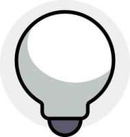 Flat style Light bulb icon in gray color. vector