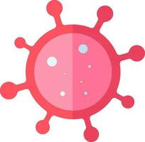 Illustration of Virus icon in red color. vector