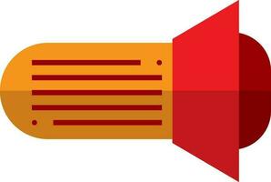 Horn in red and orange color. vector