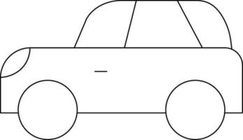 Thin Line Art Car Icon in Flat Style. vector