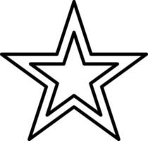 Black outline Star icon on white background. vector