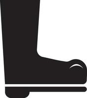 Isolated black boot. vector