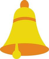 Isolated bell in yellow and orange color. vector