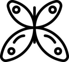 Line art Butterfly icon in flat style. vector