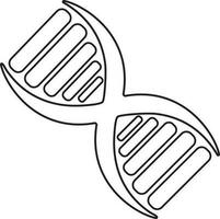 Illustration of a DNA in line art illustration. vector