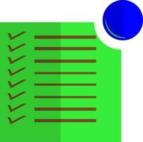 verde Lista de Verificación en plano estilo. vector