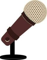 Retro illustration of microphone. vector