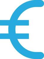 Vector euro sign or symbol in flat style.