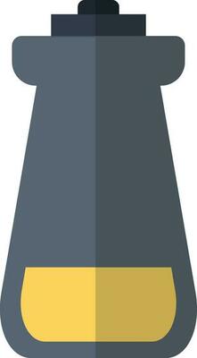 Beaker in gray and yellow.