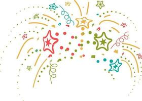 Colorful fireworks background. vector