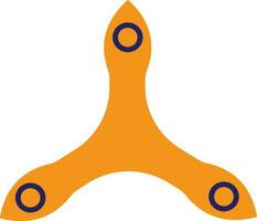 Three arms of spinner toy for playing concept. vector