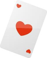 ilustración de corazón jugando tarjeta. vector