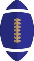Rugby ball made by blue and brown color. vector
