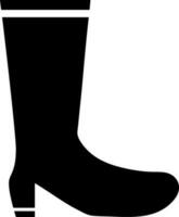 Flat illustration of a knee high boots. vector