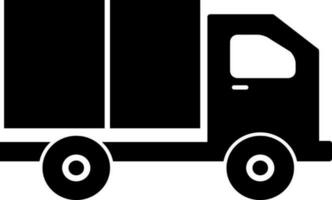 Delivery truck in flat illustration. vector