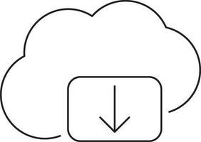 Cloud Computing, Download sign or symbol. vector