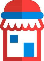 Isolated flat illustration of store. vector