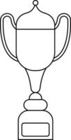 Trophy cup award in flat style. vector