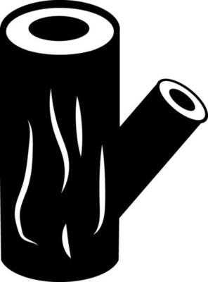 Wood Log sign or symbol in flat style.