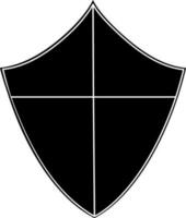 Shield icon for award in business with black style. vector