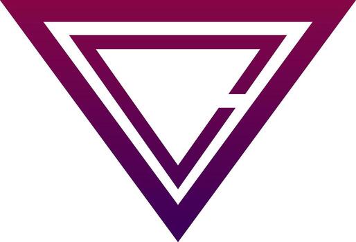 Triangular geometric on white background. vector