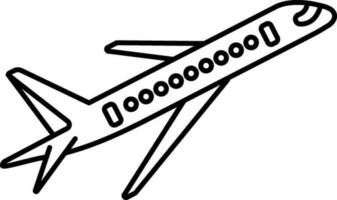 Left side view of a flying Airplane. vector