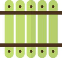 Wooden fence icon for protection concept in half shadow. vector