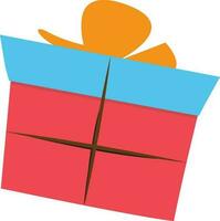 Colorful gift box in flat style. vector