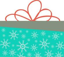 Creative Gift Box design with snowflakes. vector