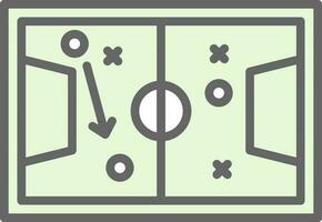 Soccer tactics sketch Vector Icon Design