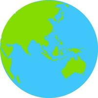 Flat illustration of earth globe. vector