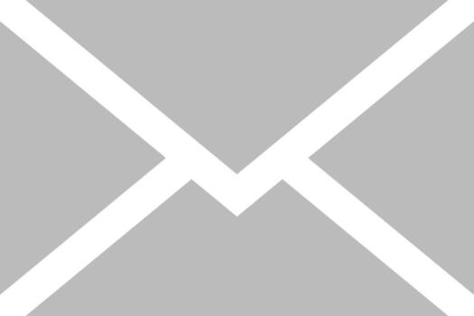 Flat style envelope icon in gray color. vector