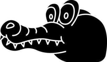 Vector Illustration of Crocodile Face Icon.